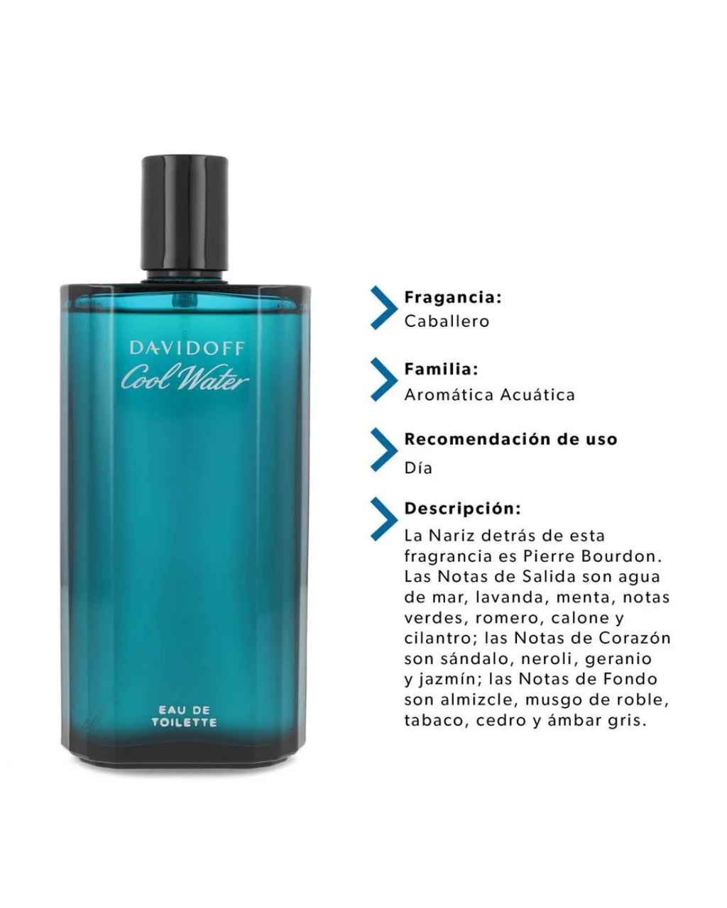 Perfume Cool Water Davidoff Hombre Eau De Toilette 125ml Original