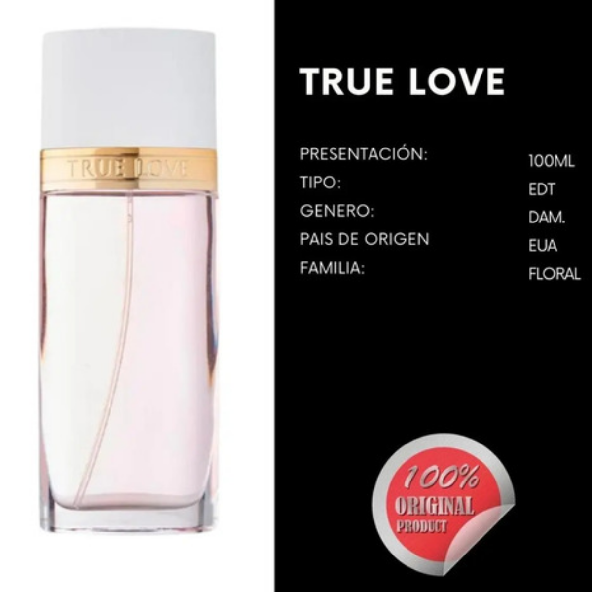 Perfume True Love Elizabeth Arden Mujer Eau De Toilette 100ml Original