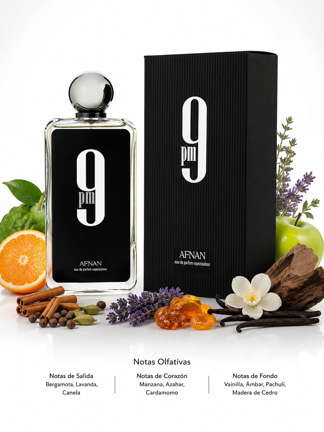 Perfume Afnan 9 PM Hombre Eau De Parfum 100ml Original