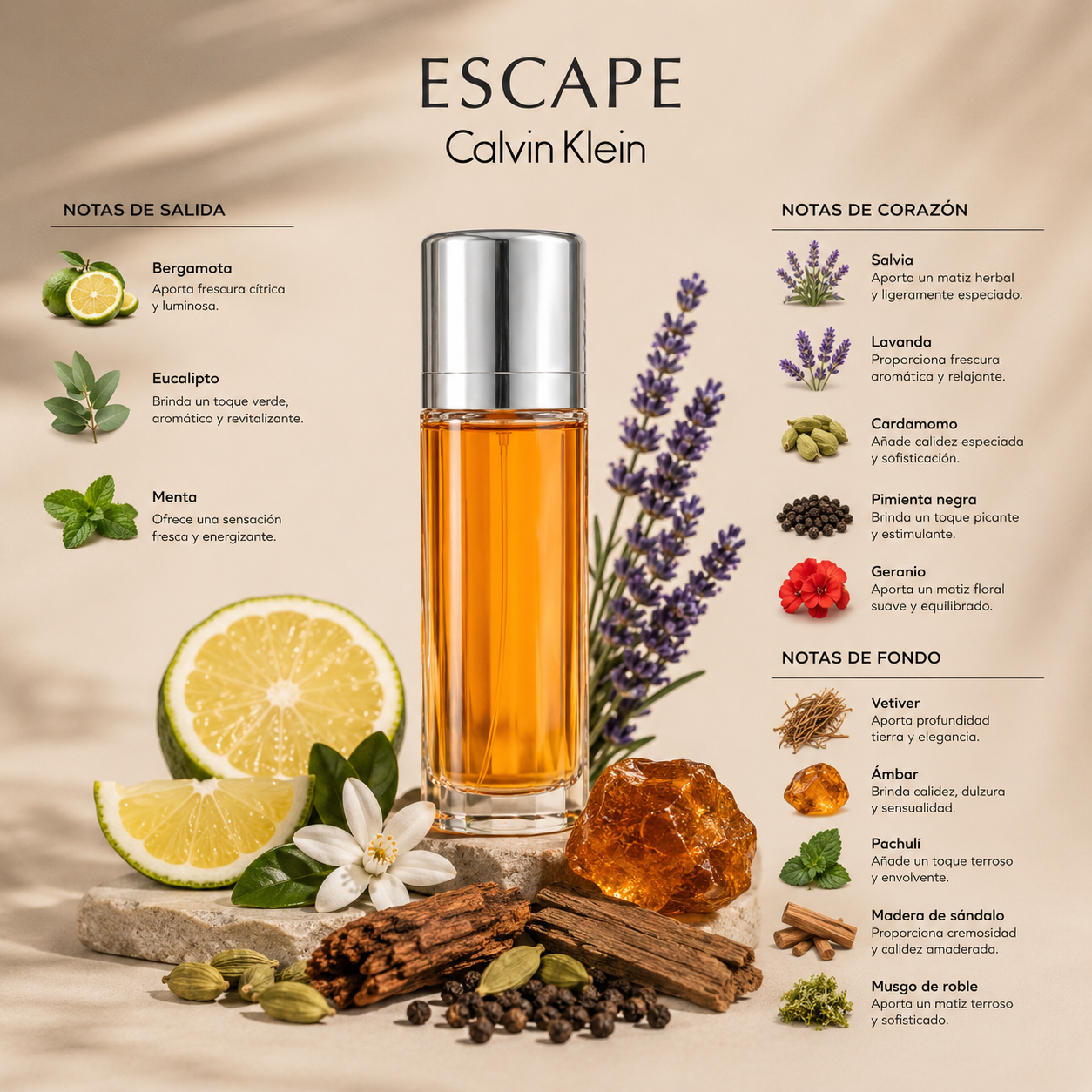 Perfume Escape Calvin Klein Mujer Eau De Parfum 100ml Original