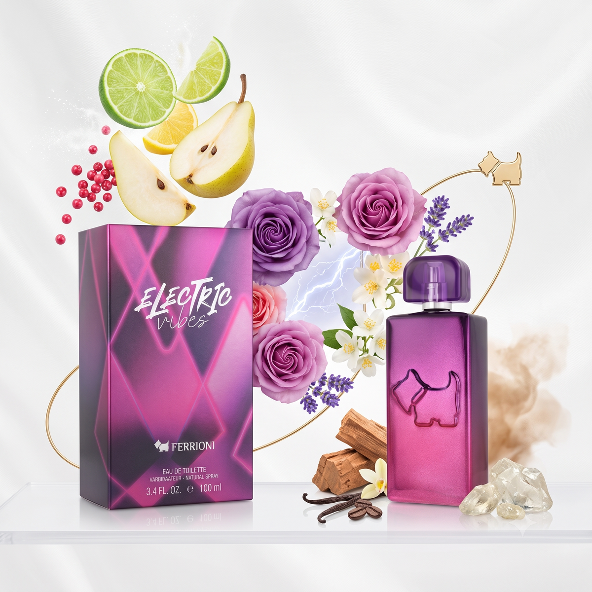 Perfume Ferrioni Electric Vibes Mujer Eau De Toilette 100ml Original