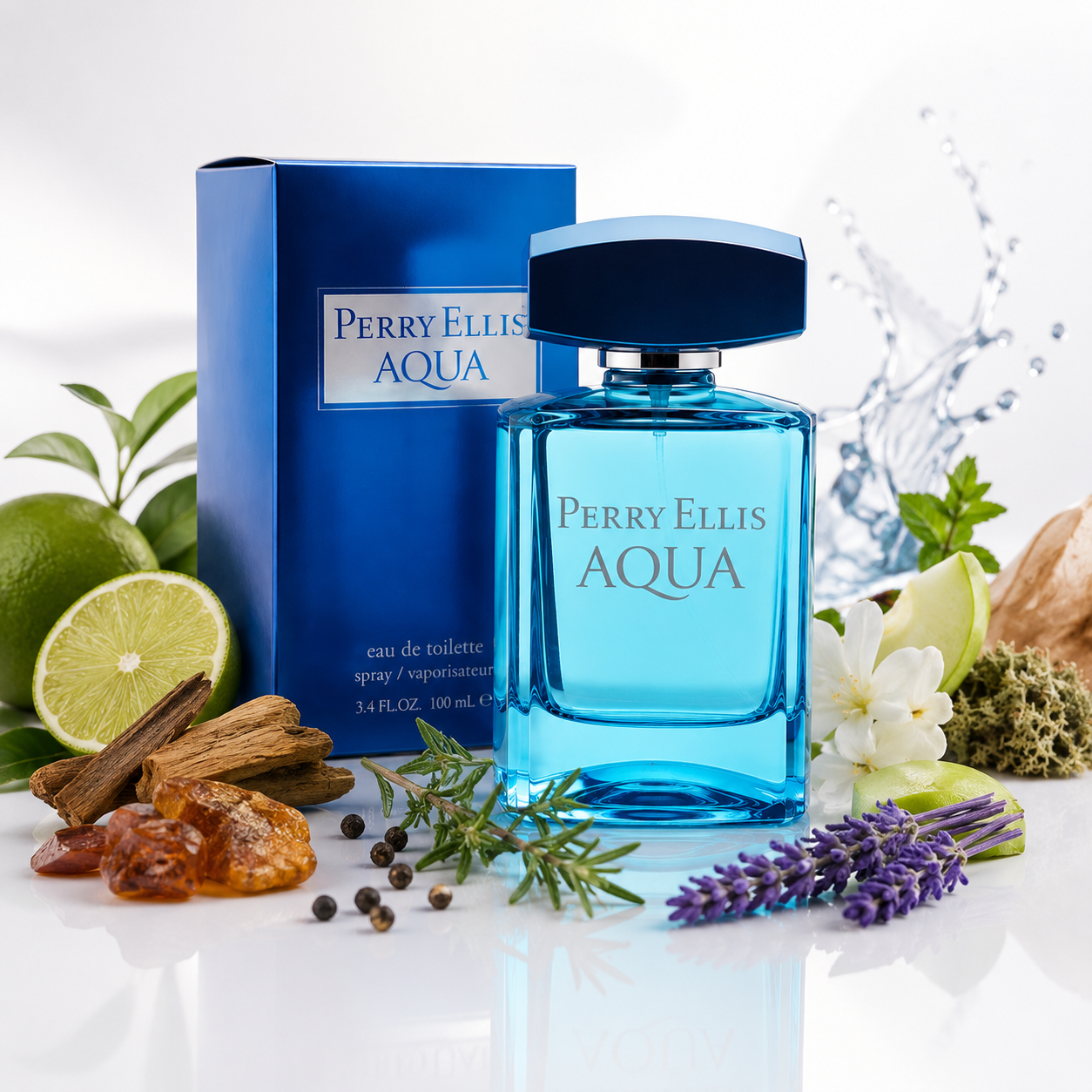 Perfume Perry Ellis Aqua Hombre Eau De Toilette 100ml Original